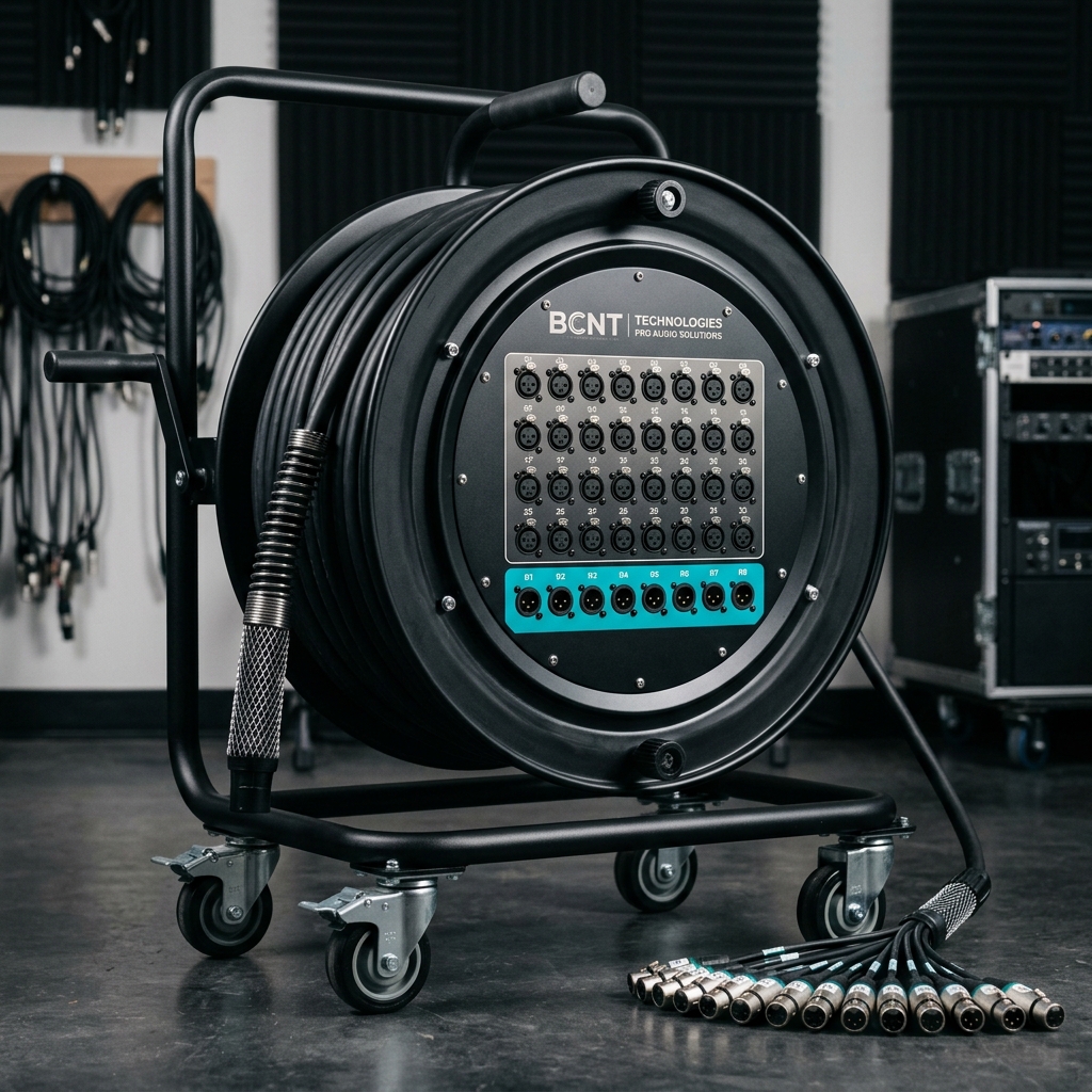 BCNT 40-Channel Audio Snake (32 Send + 8 Return) Rolling Reel