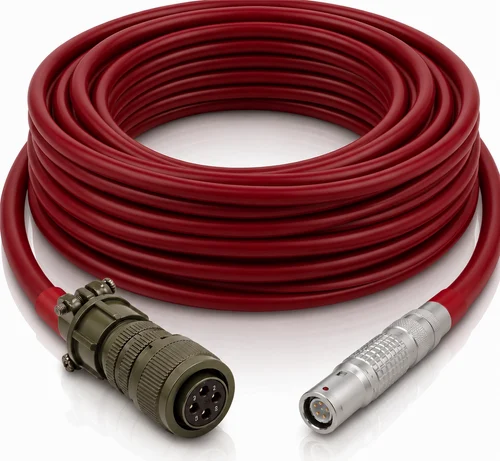 Accelerometer Cable: 5-Pin LEMO Connector to 4-Pin MIL Connector (SKU: BCNT-LEMO5-MIL4-05M) | BCNT TECHNOLOGIES
