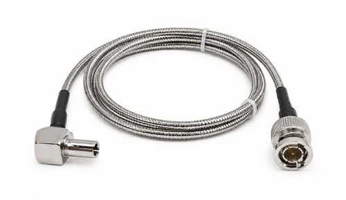 BNC to TS9 Male Right-Angle Coaxial RF Sensor Lead (SKU: BCNT-RF-BNC-TS9RA-01M) | BCNT TECHNOLOGIES