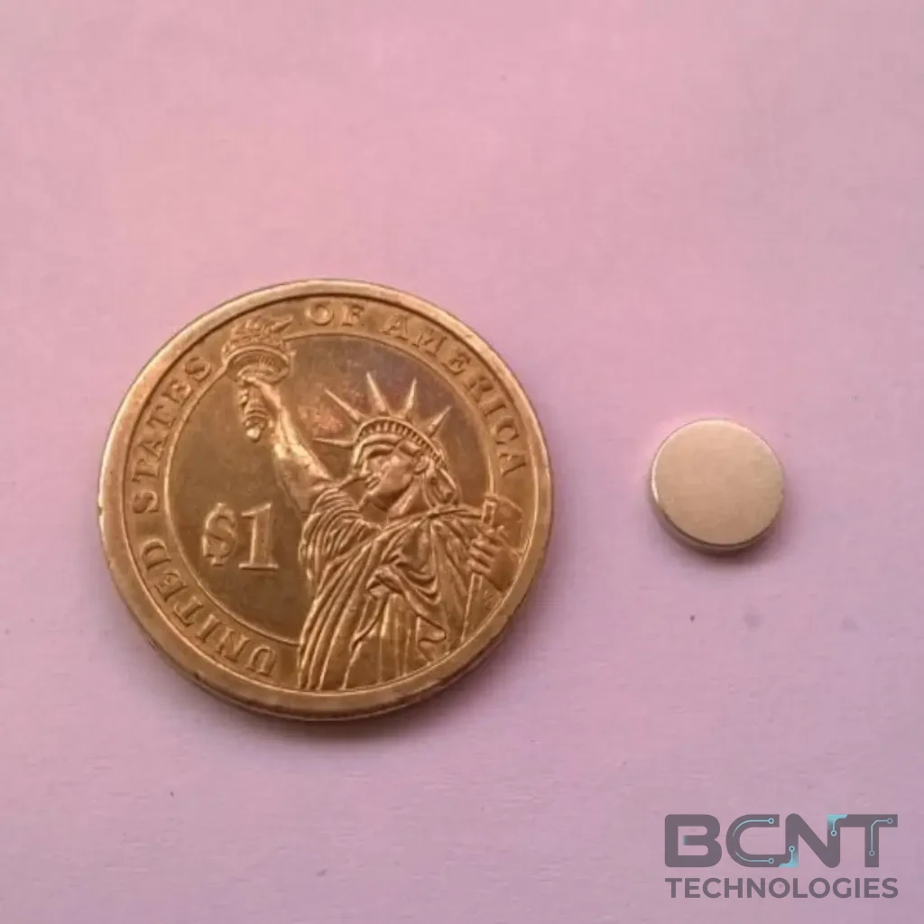 Neodymium Disc Magnet - Ø10 x 1.5mm (SKU: BCNT-MAG-PM-213) | BCNT TECHNOLOGIES