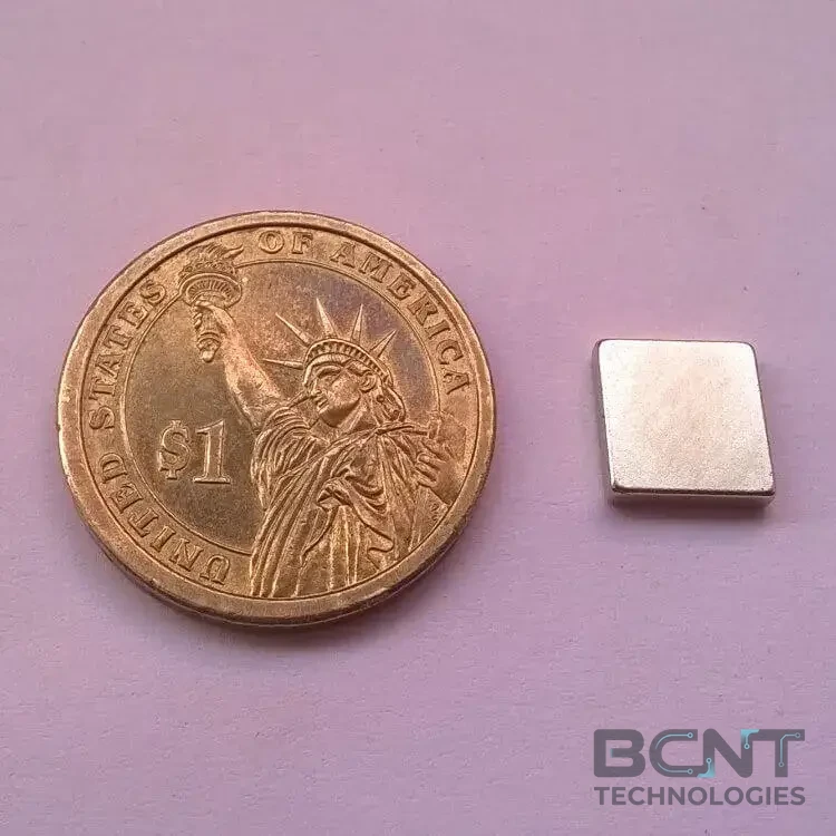 Neodymium Block Magnet - 10 x 10 x 2mm (SKU: BCNT-MAG-PM-135) | BCNT TECHNOLOGIES