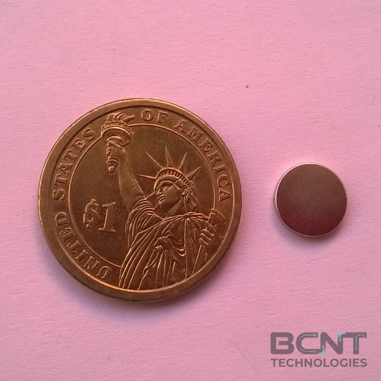 Neodymium Disc Magnet - Ø10 x 2mm (SKU: BCNT-MAG-PM-28) | BCNT TECHNOLOGIES