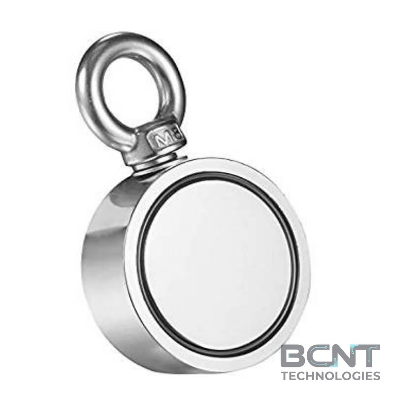 Neodymium Hook Magnet - Fishing Pot with 1 Eyebolt Strong Pulling Power (SKU: BCNT-MAG-PM-35124) | BCNT TECHNOLOGIES