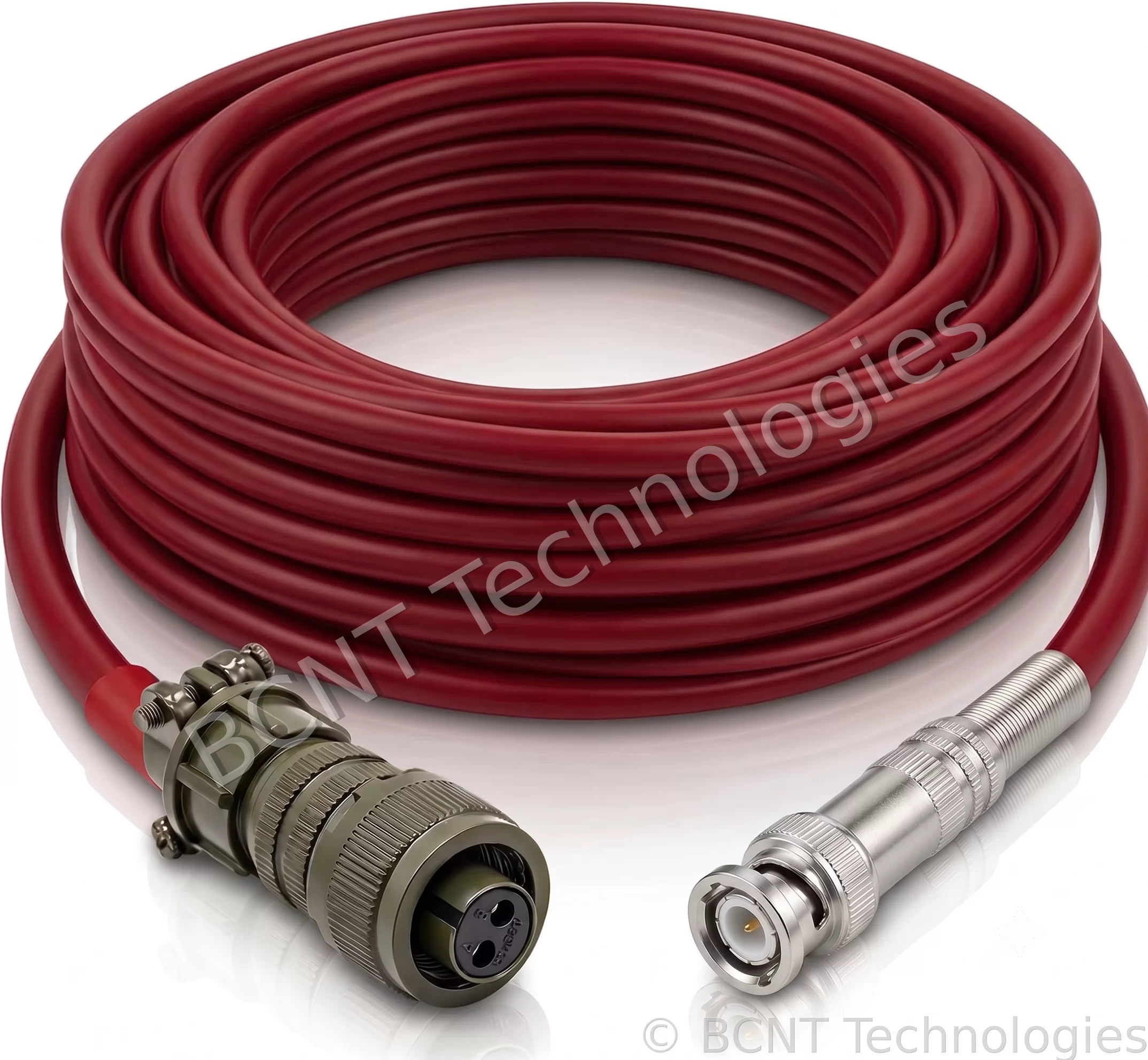 Vibration Sensor Cable with C-5015 2 Pin MIL Connector and BNC