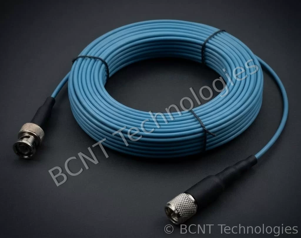Low-Noise Coaxial Sensor Cable with one end 10-32 Microdot male connector and other end BNC