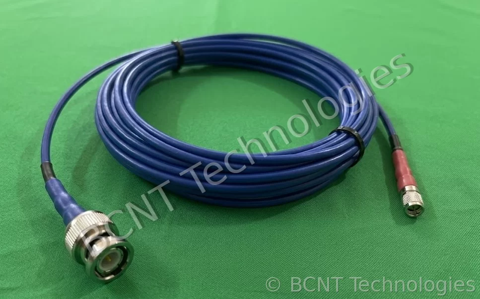 Low-Noise Sensor cable - M5 Microdot to BNC (SKU: BCNT-JS-FT-004) - BCNT Technologies